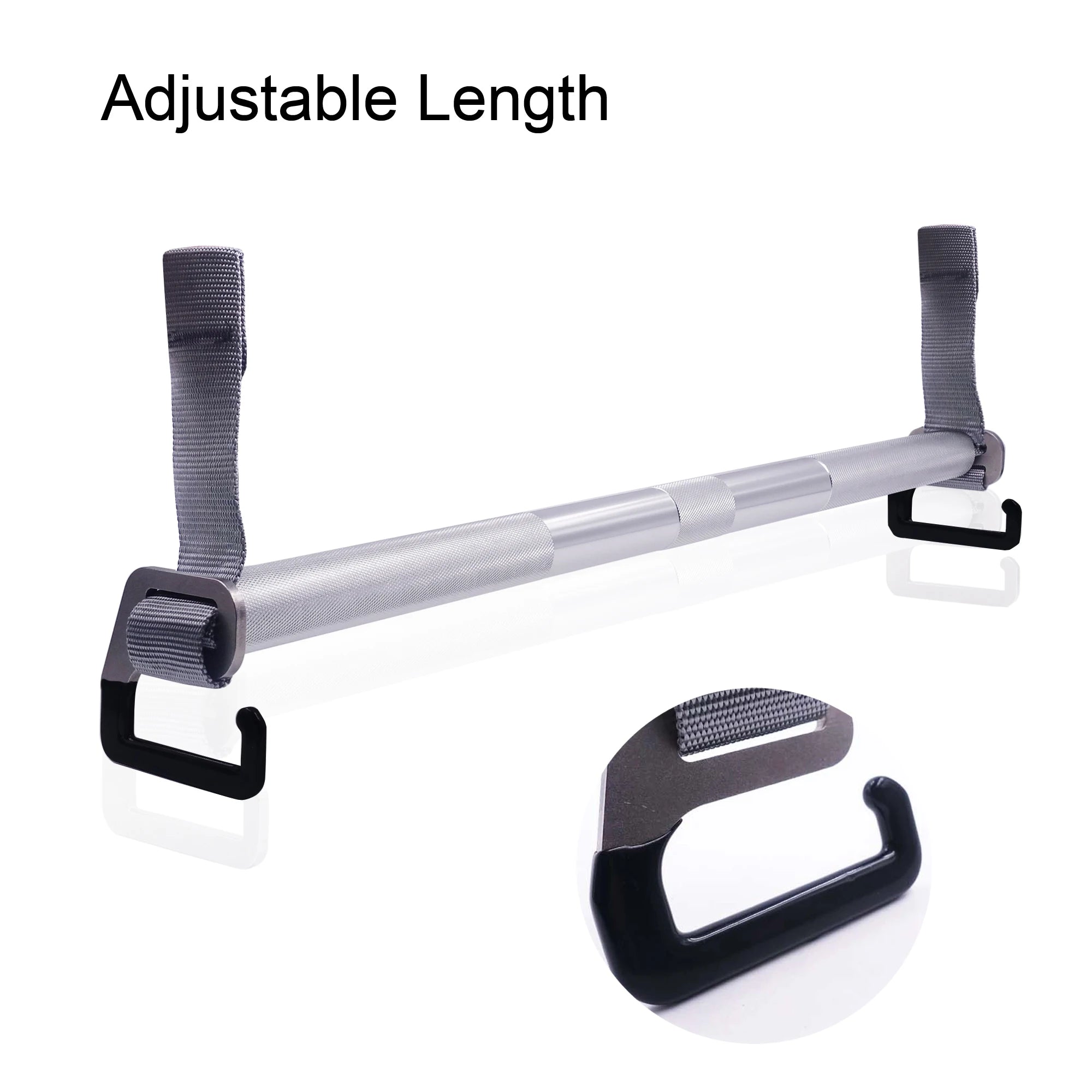Adjustable Resistance Band Exercise Bar Large e-Type Hook Metal Bar for Loop Elastic Band Home Gym Workout Fitness Equipment