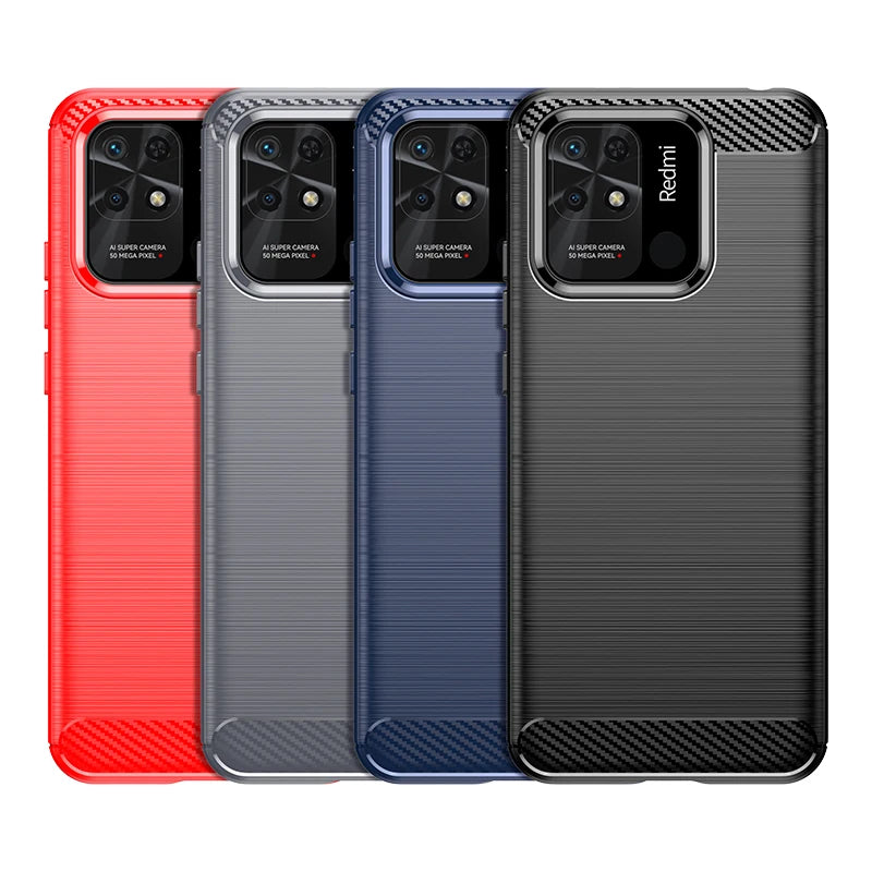 Para Xiaomi POCO C40 Funda para POCO C40 X4 M4 Pro F4 M3 X3 M5 M5S Funda Protectora Fibra TPU Silicona Armadura Goma POCO C40 Cubierta