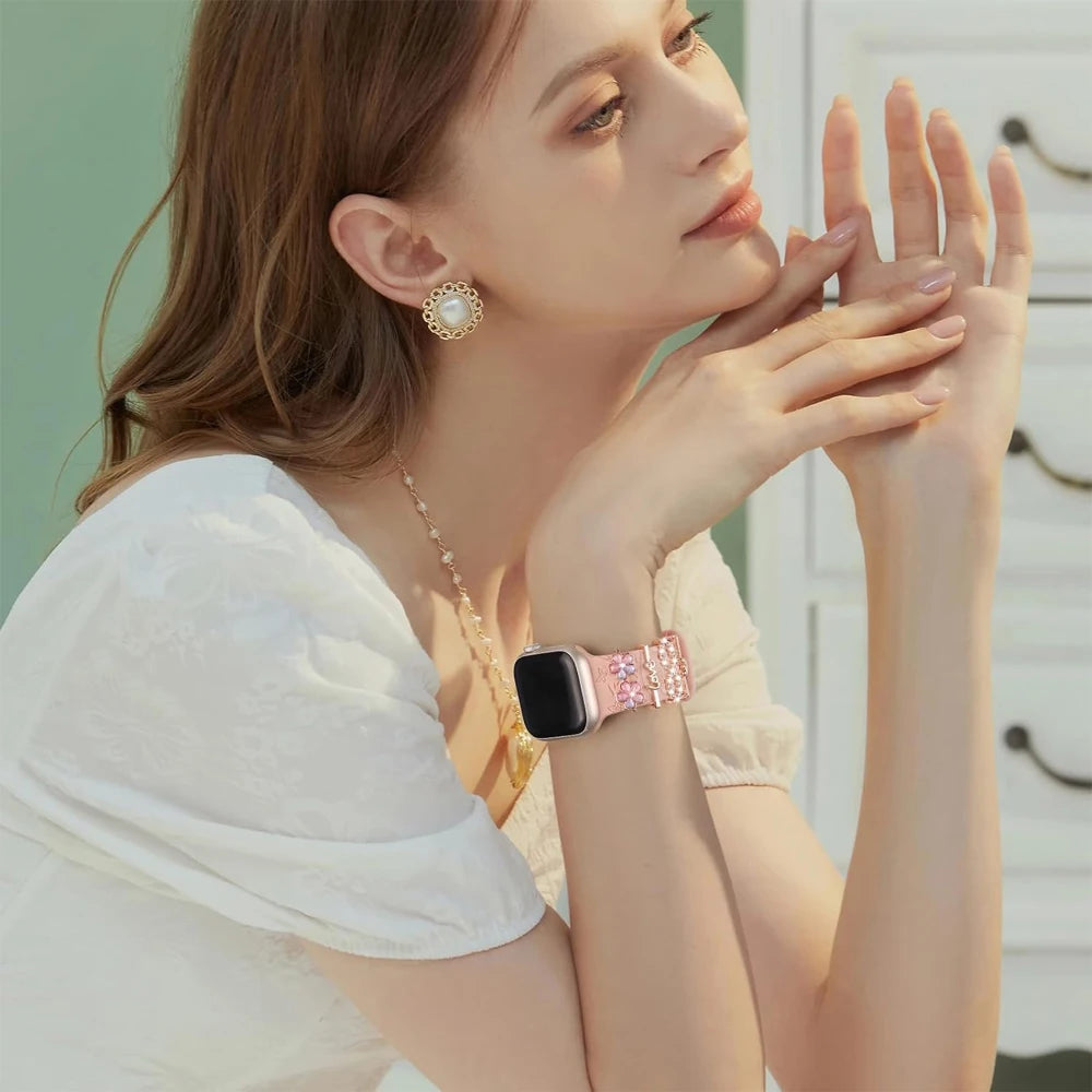 Anhänger für Apple Watch Armband Serie 9 8 7 6 5 4 SE 38 42 40 49 41 45 44 mm Dekoring Galaxy Watch 4 5 6 7 Armband Zubehör