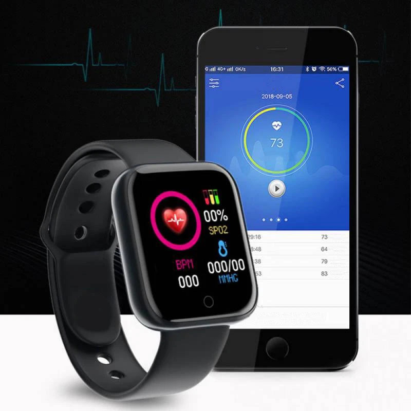 Herren Smartwatch Smart Watch Sportuhren Armband Damen Fitness Kinder Digitale Armbanduhr Elektronische Schwarze Uhr Für Android IOS