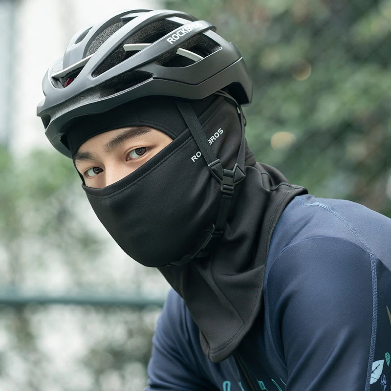 ROCKBROS Winter-Radmaske Fleece Thermo Warm Winddicht Fahrrad-Gesichtsmaske Sturmhaube Skimaske Angeln Skifahren Mütze Kopfbedeckung