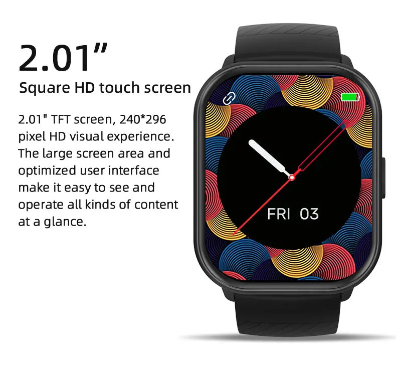 OLEVS 8206 Smartwatch Original Marke 2,01 Zoll Full Touchscreen Sport Fitness Bluetooth Smartwatch Kompatibel Android iOS