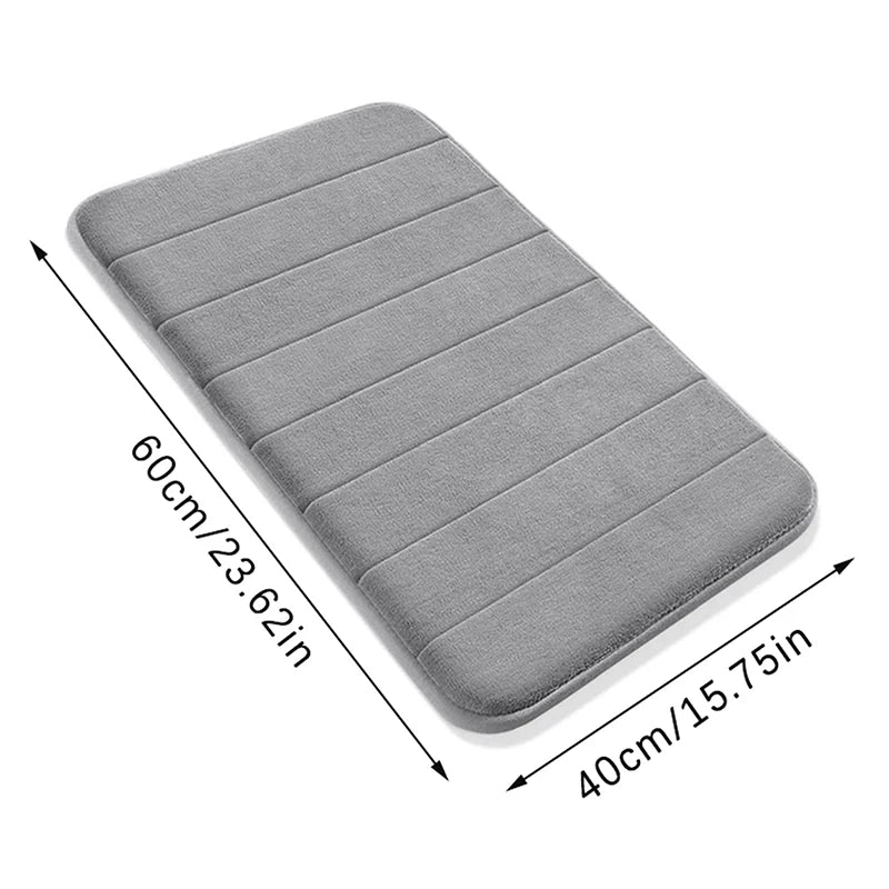 Alfombra de baño para el hogar de 60x40cm, súper absorbente, de espuma viscoelástica suave, alfombras de baño, alfombrillas para el suelo del dormitorio, inodoro, ducha, alfombra decorativa