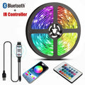 RGB LED-Lichtstreifen USB 5V Musik-Synchronisation RGB 5050 LED-Leuchten Flexible Lampenbänder für TV-Hintergrundbeleuchtung Raumdekoration 1m-30m