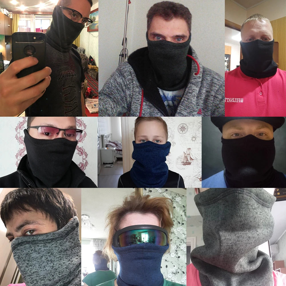 Winter Halswärmer, Schlauchschal, winddicht, Radfahren, Bandana, Wandern, Sport, Laufen, Skifahren, Camping, Snowboard, Halbmaske, Herren Damen