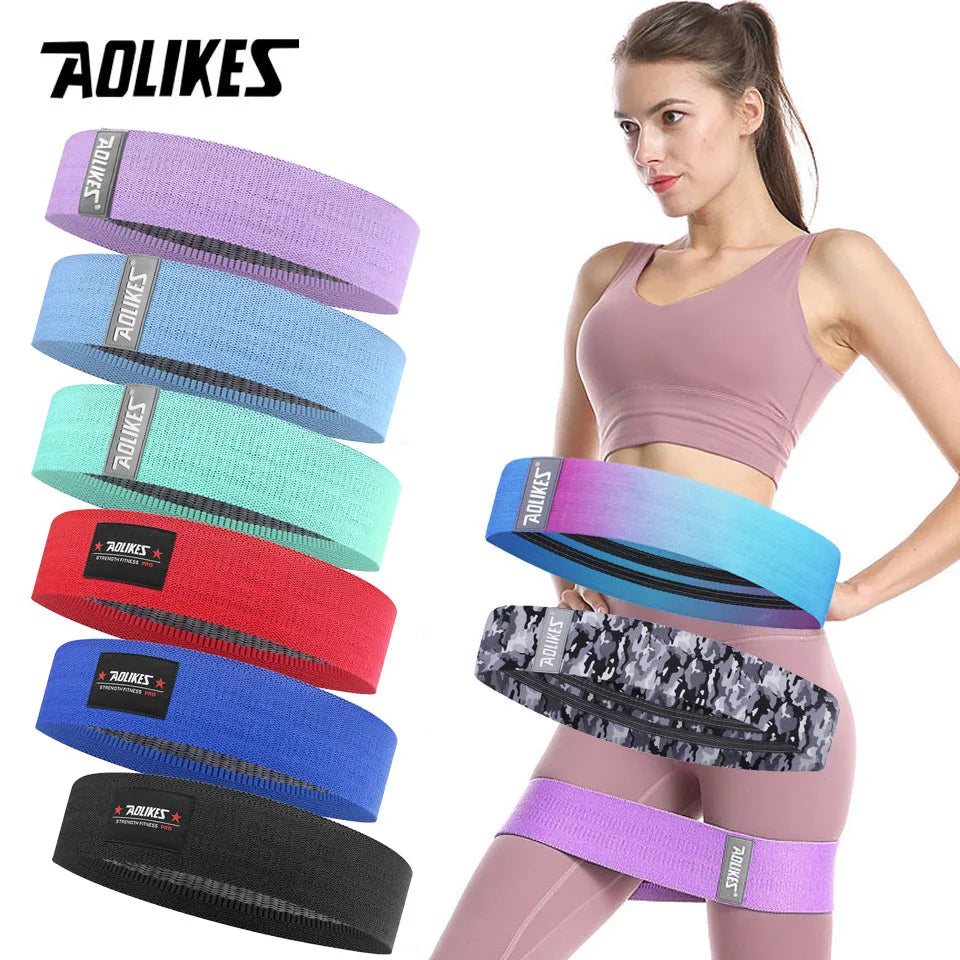 AOLIKES 1PCS Bandas de resistencia elásticas para glúteos, sentadillas, entrenamiento de glúteos, antideslizantes, banda gruesa, tiras de fitness, bucles de yoga