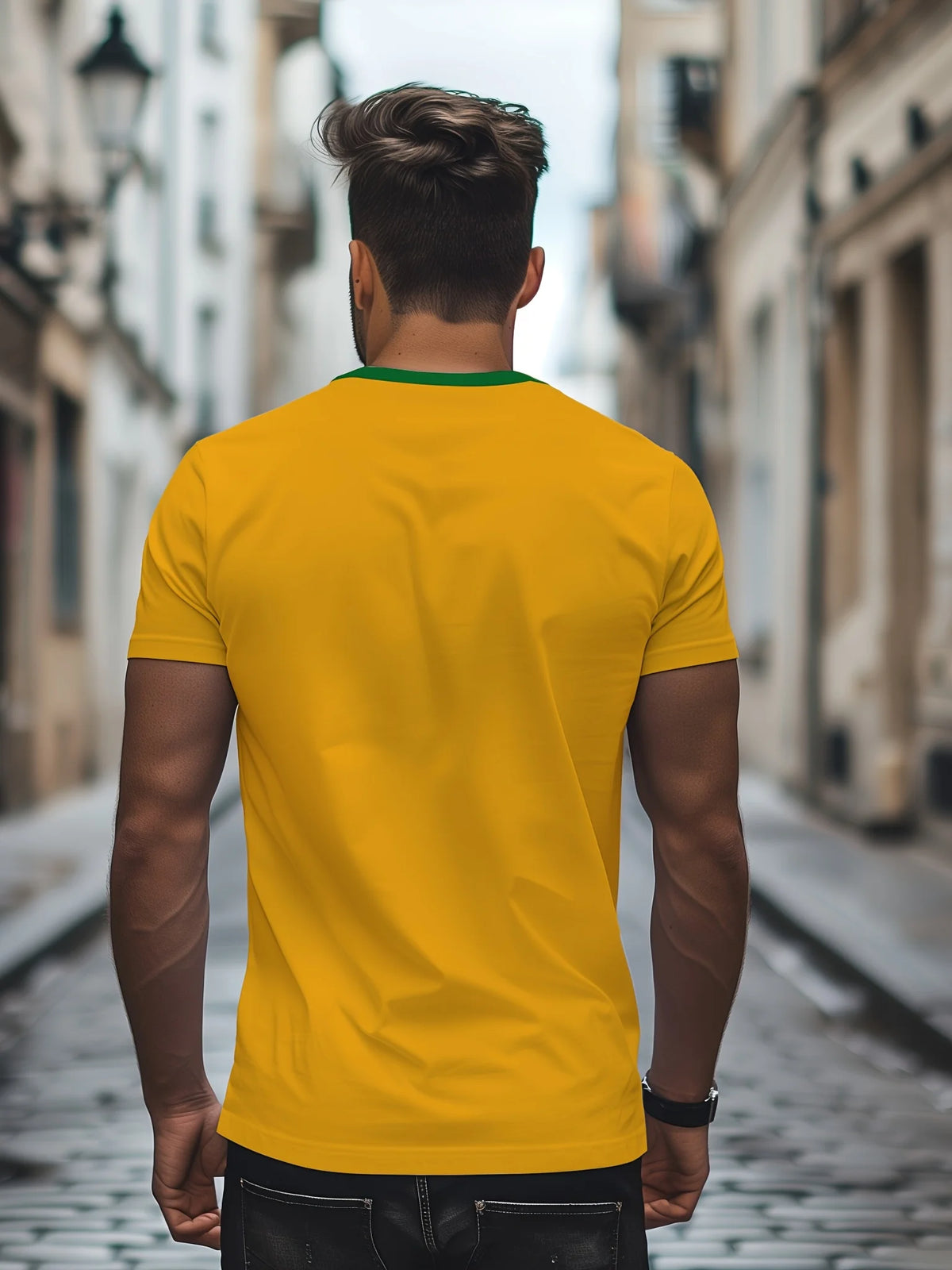 Summer Men's T-shirt with Brazilian print crewneck Casual and comfortable T-shirt as a gift Outdoor short-sleeved summer T-shirt
