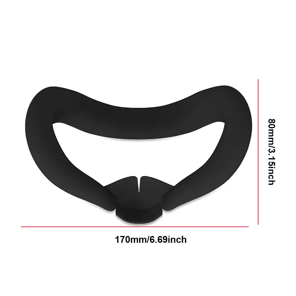 Silicone VR Mask Face Cushion Sweatproof Face Mask LightproofMask Face Pad Washable Replacement for Meta Quest 3 Accessories