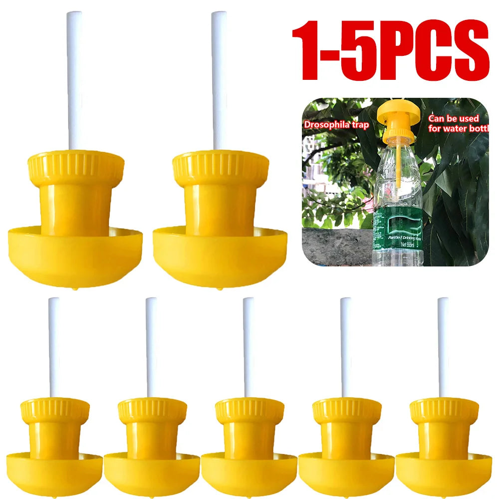1-5Pcs Fruit Plastic Drosophila Catcher Pest Insect Control Fly Trap Killer Cover For Home Farm Orchard