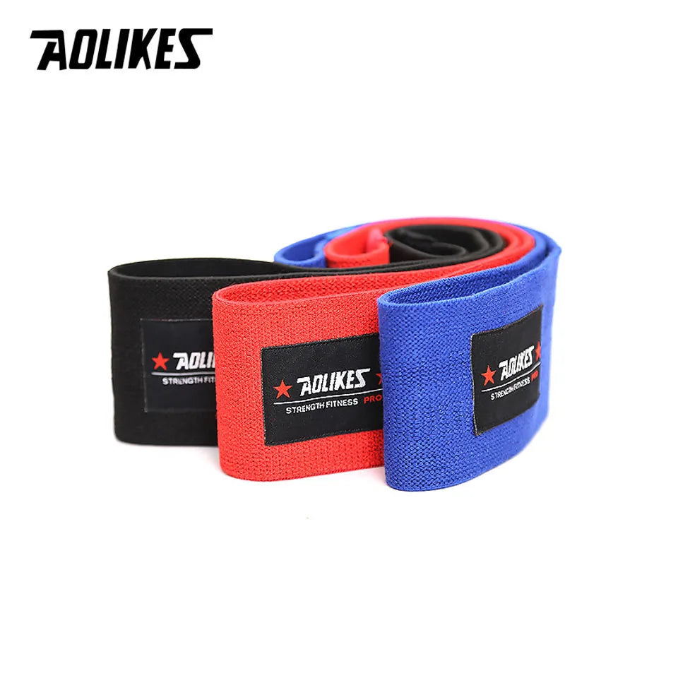 AOLIKES 1PCS Bandas de resistencia elásticas para glúteos, sentadillas, entrenamiento de glúteos, antideslizantes, banda gruesa, tiras de fitness, bucles de yoga