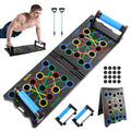 Tabla Plegable Portátil Multiusos para Flexiones con Asas y Bandas de Resistencia - Equipo de Fitness, Entrenamiento en Interiores para Gimnasio en Casa