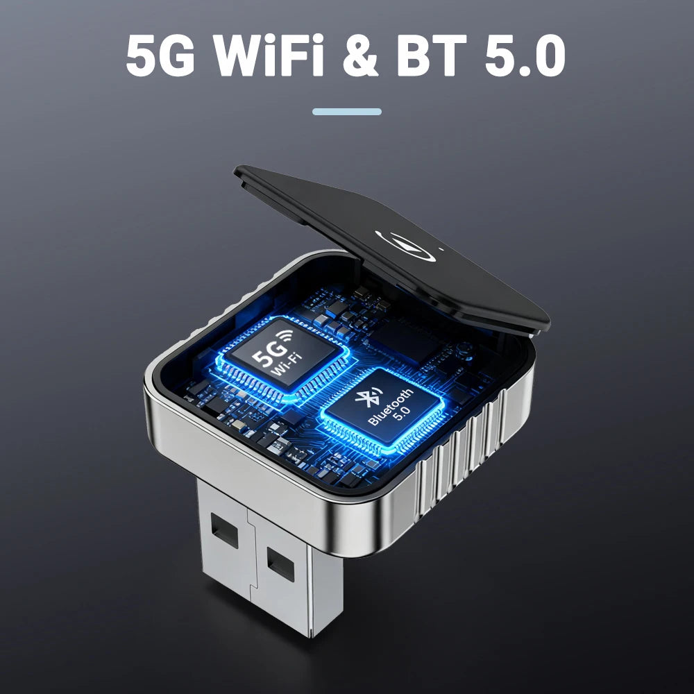 Neue Super Mini Carplay AI Box Kabelgebunden zu Kabellosem CarPlay/Android Auto 2in1 Box 5GHz WiFi5 für 99% Original Kabelgebundenes CarPlay/Auto Fahrzeug