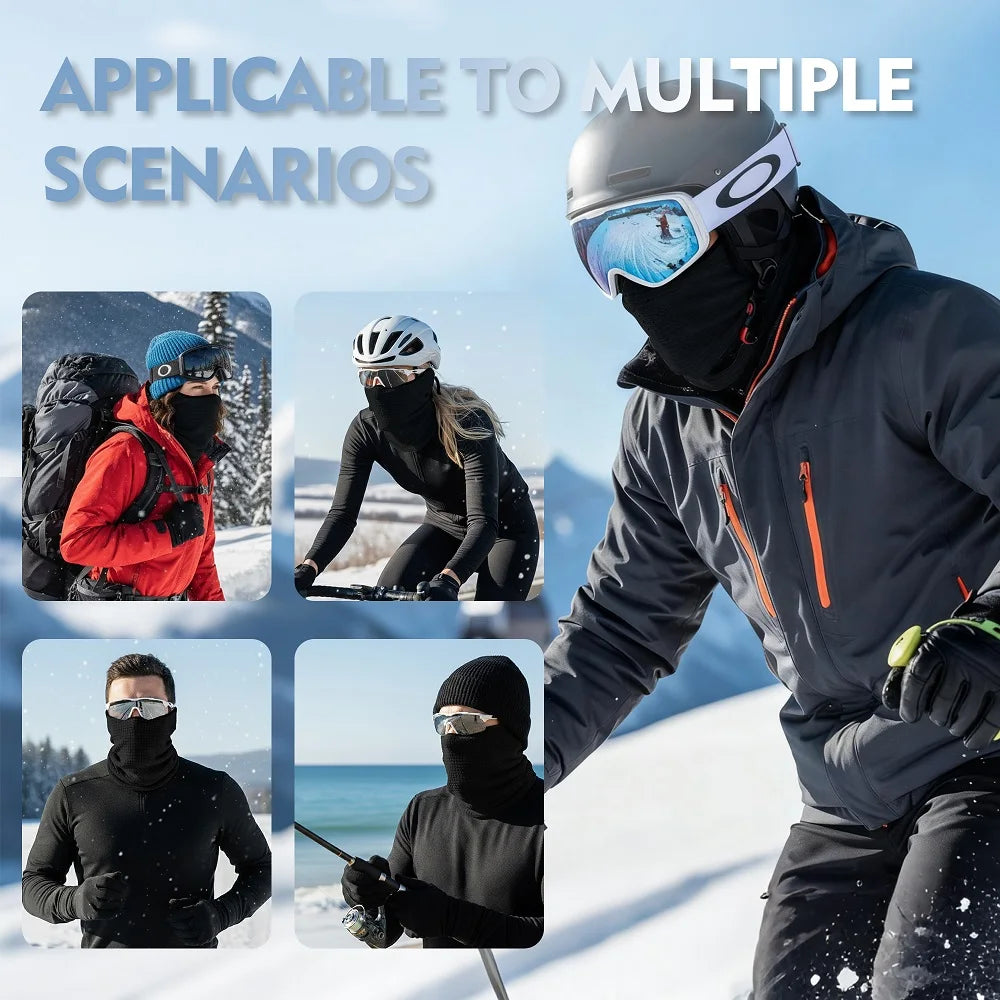 Winter Halswärmer, Schlauchschal, winddicht, Radfahren, Bandana, Wandern, Sport, Laufen, Skifahren, Camping, Snowboard, Halbmaske, Herren Damen