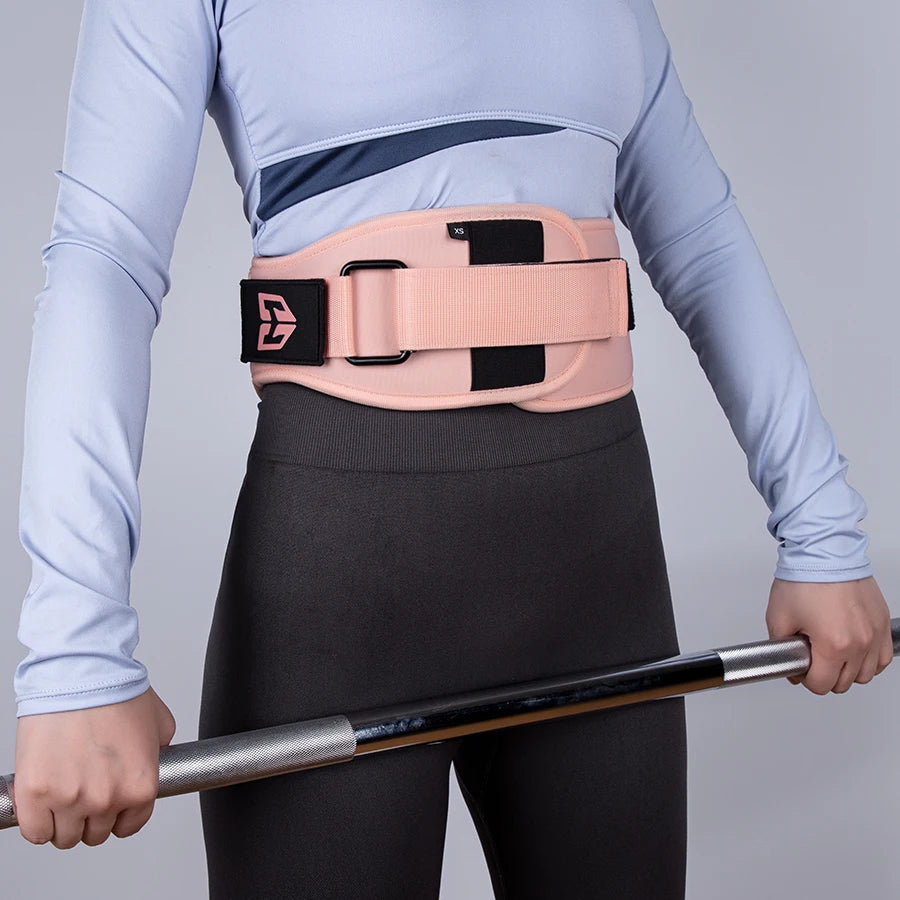 Cinturón de fitness rosa, Cinturón de soporte lumbar para mujeres, Alivia el dolor lumbar, Proporciona soporte lumbar completo para gimnasio, deportes al aire libre