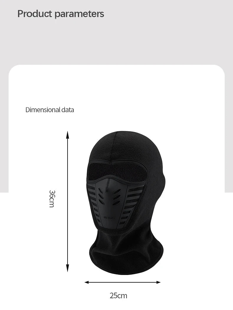 Motorrad Maske Fleece Thermischer Hals Vollgesichtsmaske Warmhalten Reitsturmhaube Biker Ski Winter Winddicht Staubdicht Gesichtsschutz