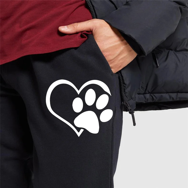 Damen Jogginghose mit Katzenpfoten-Print Hochwertige Fitnesshose Jogginghose Outdoor Freizeithose