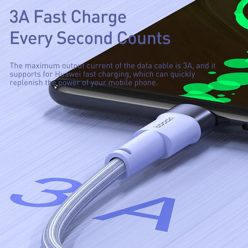 Toocki 2er Pack 3A USB C Kabel Typ C für Xiaomi 12t Pro Realme Redmi Note 12 Pro Poco F3 X4 GT Schnellladekabel Datenkabel
