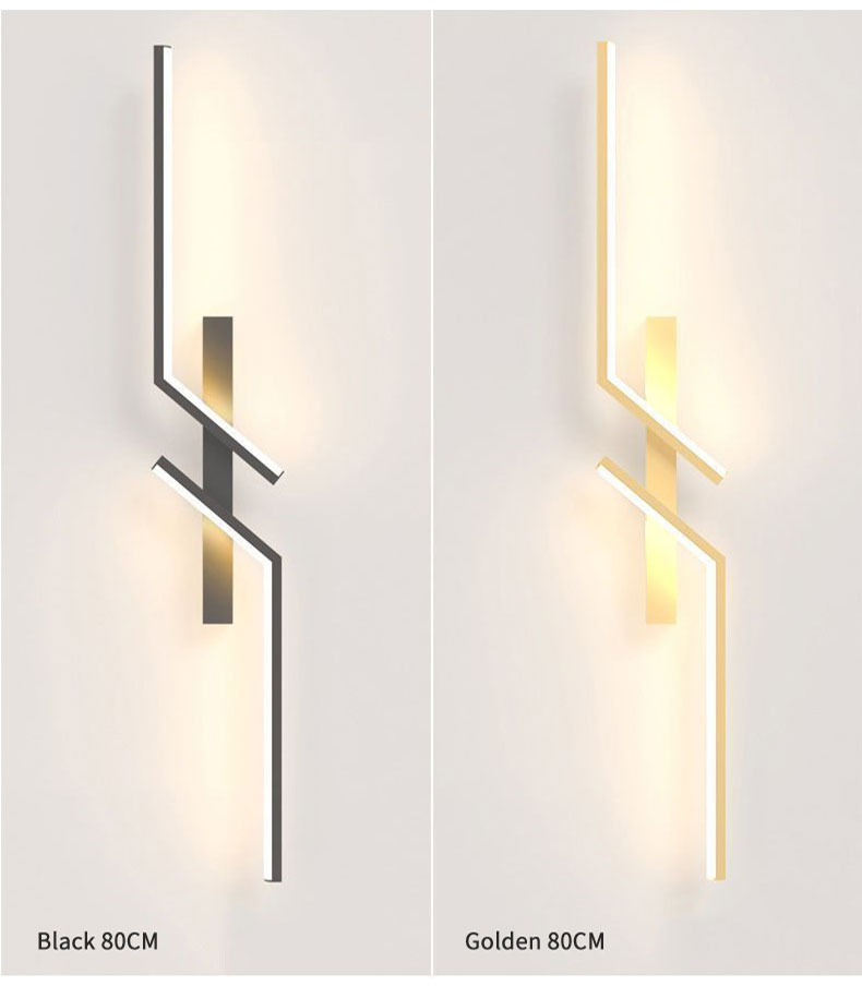 Moderne Kreative LED-Streifen-Wandleuchte, minimalistische Schlafzimmer-Nachttisch-Wandlampe, LED-Leuchten, Wohnzimmer TV-Sofa Hintergrund-Wandleuchte