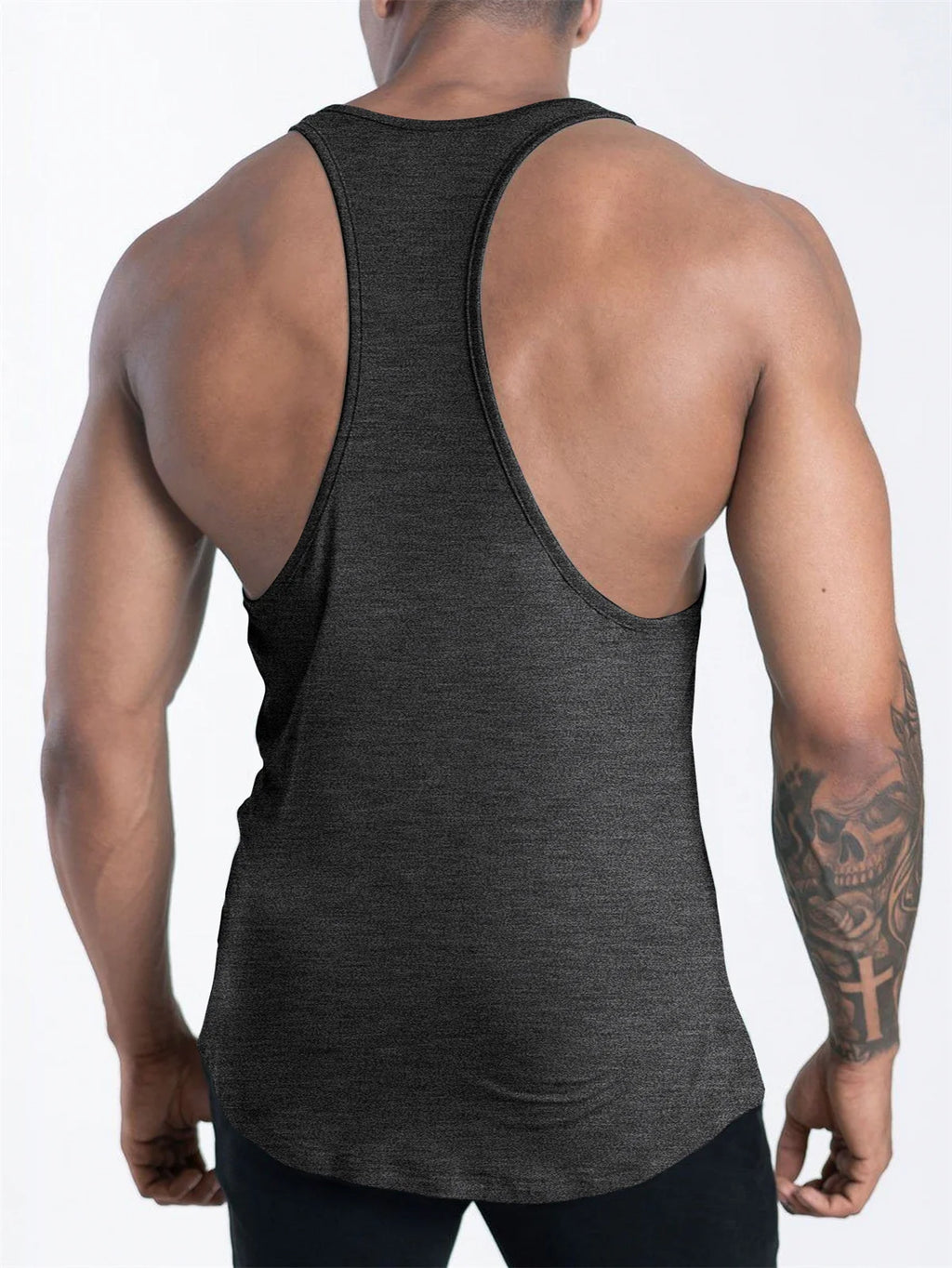 Schnelltrocknendes Bodybuilding Tank Top Herren Gym Fitness Sport Ärmelloses Shirt Männer Lässiges Skinny Stringer Singlet Weste Workout Kleidung