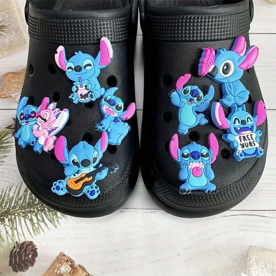 MESUCA 8tlg. Stich Schuhdekorations-Accessoires Charms Für Clogs Bogg Bag Bubble Slides Sandalen