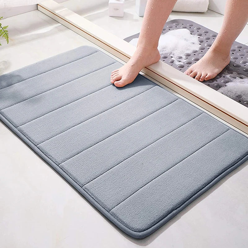 Alfombra de baño para el hogar de 60x40cm, súper absorbente, de espuma viscoelástica suave, alfombras de baño, alfombrillas para el suelo del dormitorio, inodoro, ducha, alfombra decorativa