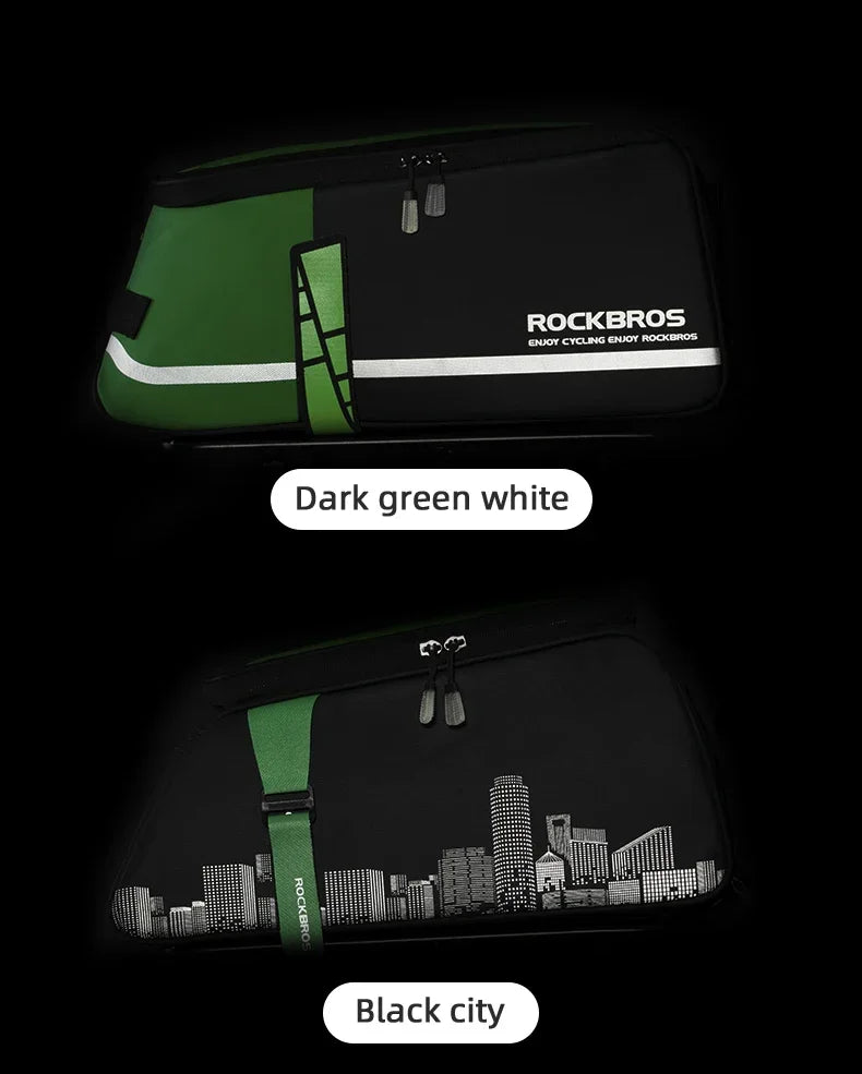 ROCKBROS Fahrradtasche 2-in-1 Reisefotografie Sport Fitness Umhängetasche PU Fahrradgepäckträger Rücksitz Aufbewahrungsbox Fahrradausrüstung