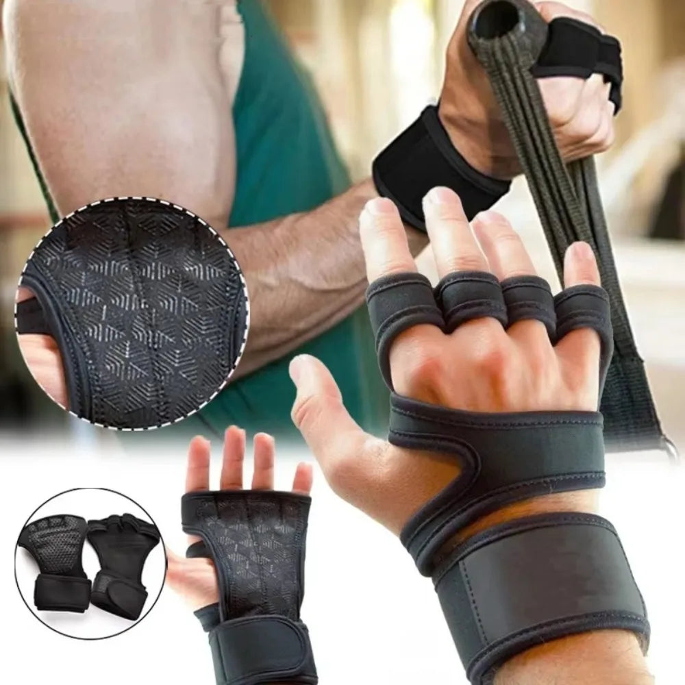 Gym Gloves for Men Women Fitness Weight Lifting Wristband Gloves Body Building Training Sports Exercise Cycling Glove Shockproof
