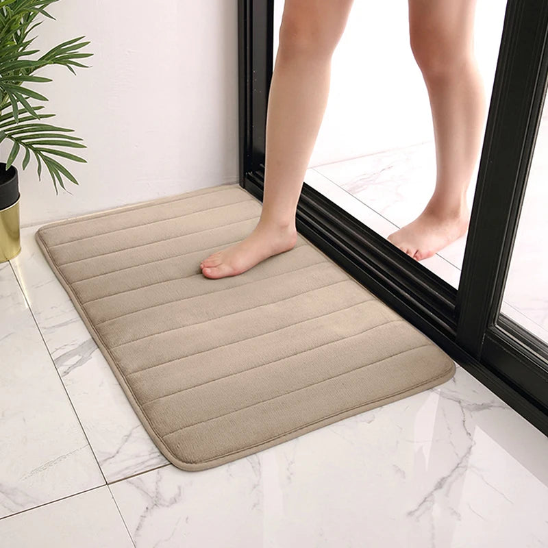 60x40cm Home Bath Mat Super Absorbent Bathroom Carpets Rugs Soft Memory Foam Floor Bedroom Toilet Floor Shower Rug Decor