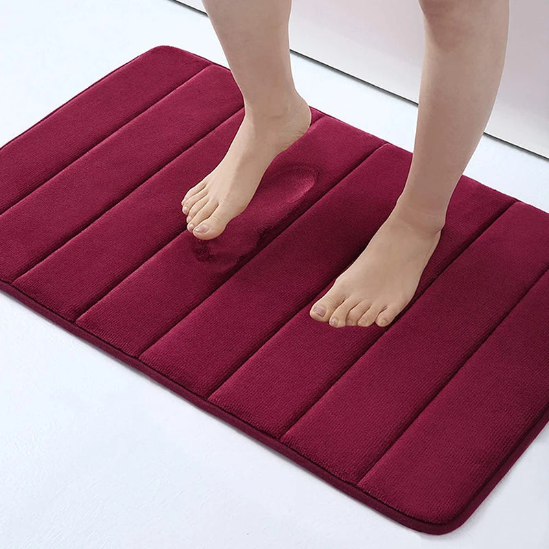 60x40cm Home Bath Mat Super Absorbent Bathroom Carpets Rugs Soft Memory Foam Floor Bedroom Toilet Floor Shower Rug Decor