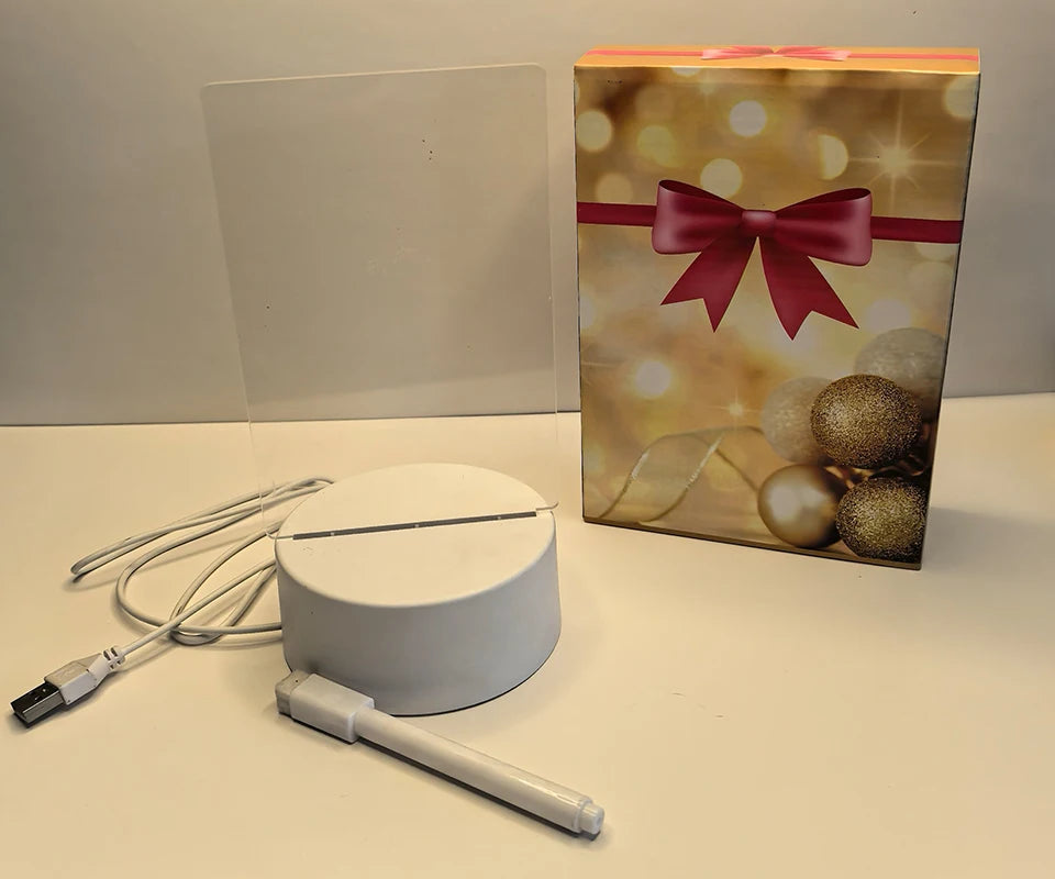 Nachrichtenbrett-Nachtlicht-Lampe, Baby, transparentes Acryl-LED-Licht, 3D-Schreibbrett-Nachtlichter für Schlafzimmer und Schreibtisch