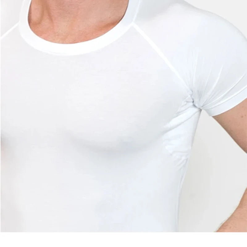 Herren Modal Schweißdicht Anti Gegen Achselschweiß Beständige Fitness Herren T-Shirts