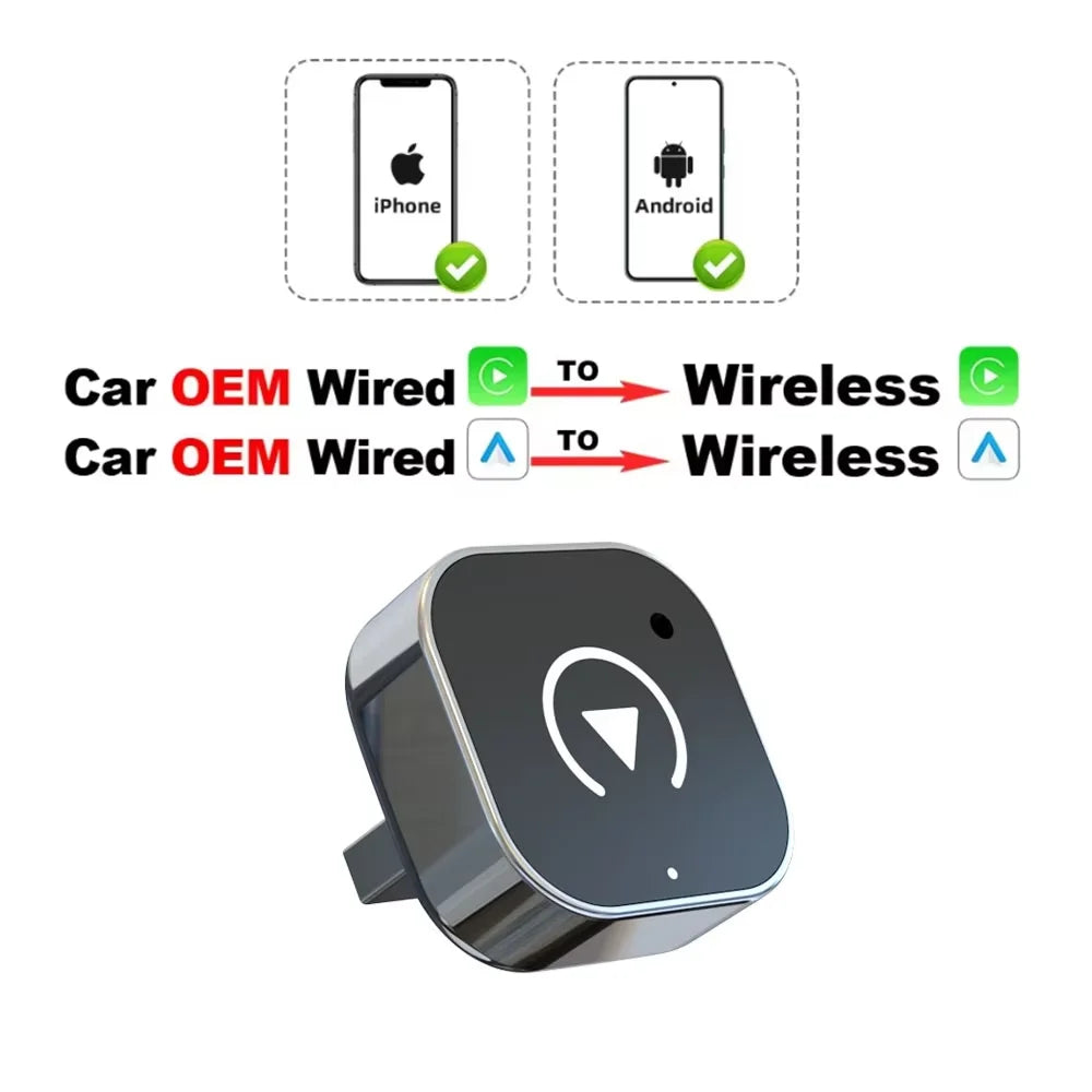 Neue Super Mini Carplay AI Box Kabelgebunden zu Kabellosem CarPlay/Android Auto 2in1 Box 5GHz WiFi5 für 99% Original Kabelgebundenes CarPlay/Auto Fahrzeug