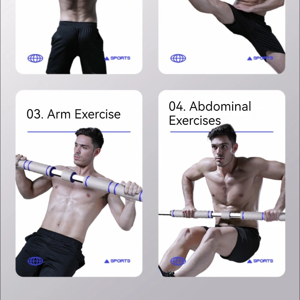 Barra de dominadas ajustable Equipo de gimnasio horizontal para entrenamiento de fuerza en casa Agarre antideslizante Barra de fitness duradera para hombres y mujeres