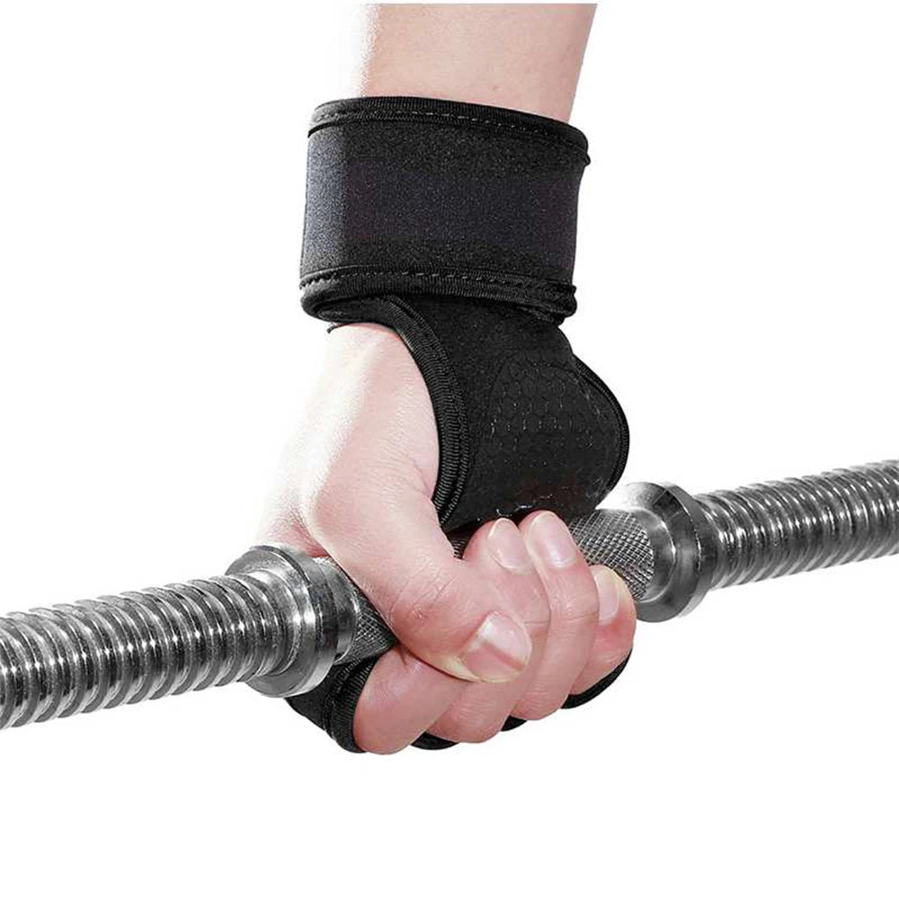 Fitnesshandschuhe für Damen und Herren, Gewichtheben, mit Handgelenkband, Bodybuilding, Training, Sport, Übung, Radfahren, stoßfest