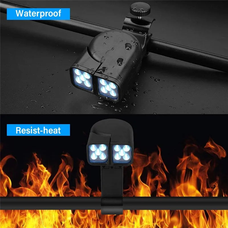 Tragbare BBQ Grillleuchte LED-Licht Taschenlampe Beleuchtungslampe mit Griffhalterungsclip für Barbecue Grillen Outdoor-Zubehör