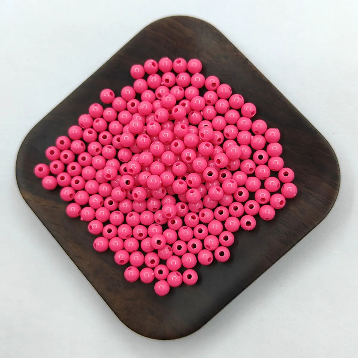 200Pcs 4mm Solid Color Round Loose Beads Jewelry Making DIY For Pendant Necklace Bracelet Wholesale