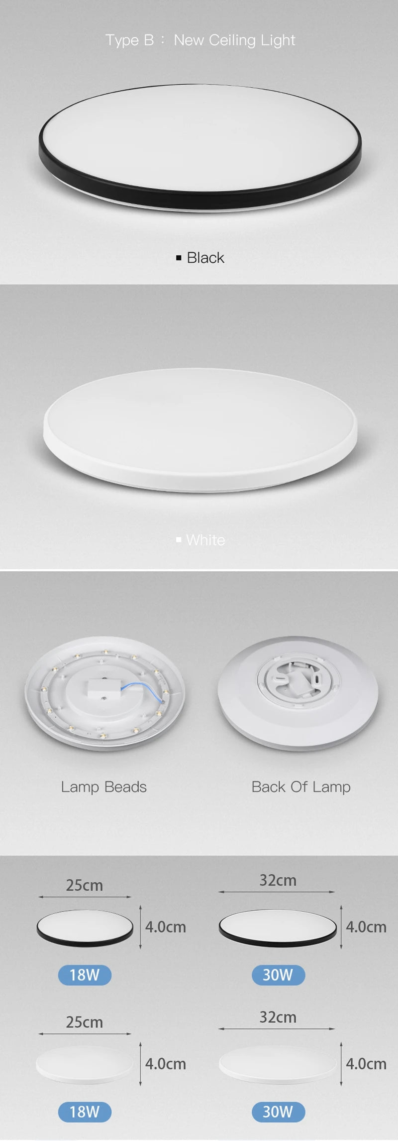 LED Deckenleuchte 15W~50W Küchenlampe Schlafzimmer Korridor Lustre Plat Led Leuchten Wohnzimmer Dekor 220V Deckenleuchter
