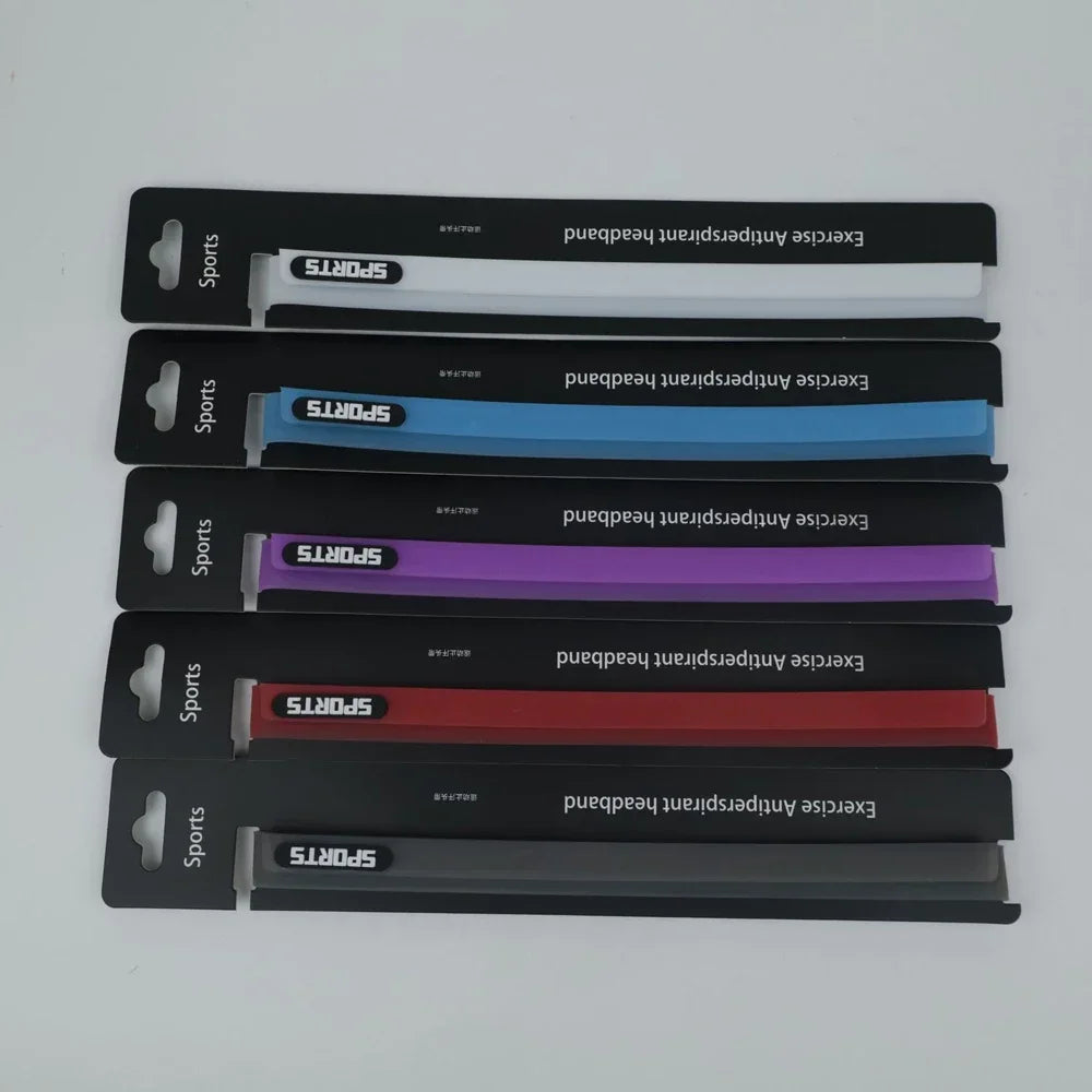 Silikon Schweißband Laufen Basketball Anti-Schweiß-Band Elastische Stirnbänder Yoga Laufen Fitness Haarschmuck