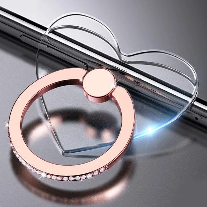 Transparenter Luxus-Schmetterlings-Fingerring-Handyhalter für iPhone 15 Smartphone-Sticker-Ständer-Zubehör faltbarer Halter