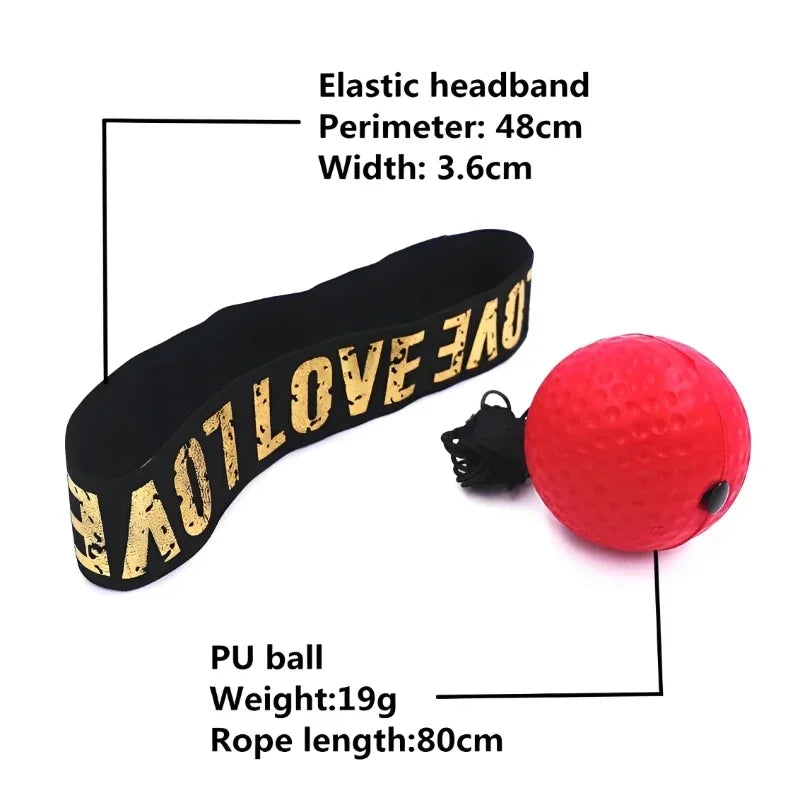 1 Stück Boxen Speedball Kopfmontiert PU Punch Sanda Training Hand-Augen-Reaktion Heim-Sandsack Fitnessgeräte Fitnessstudio Muay Thai