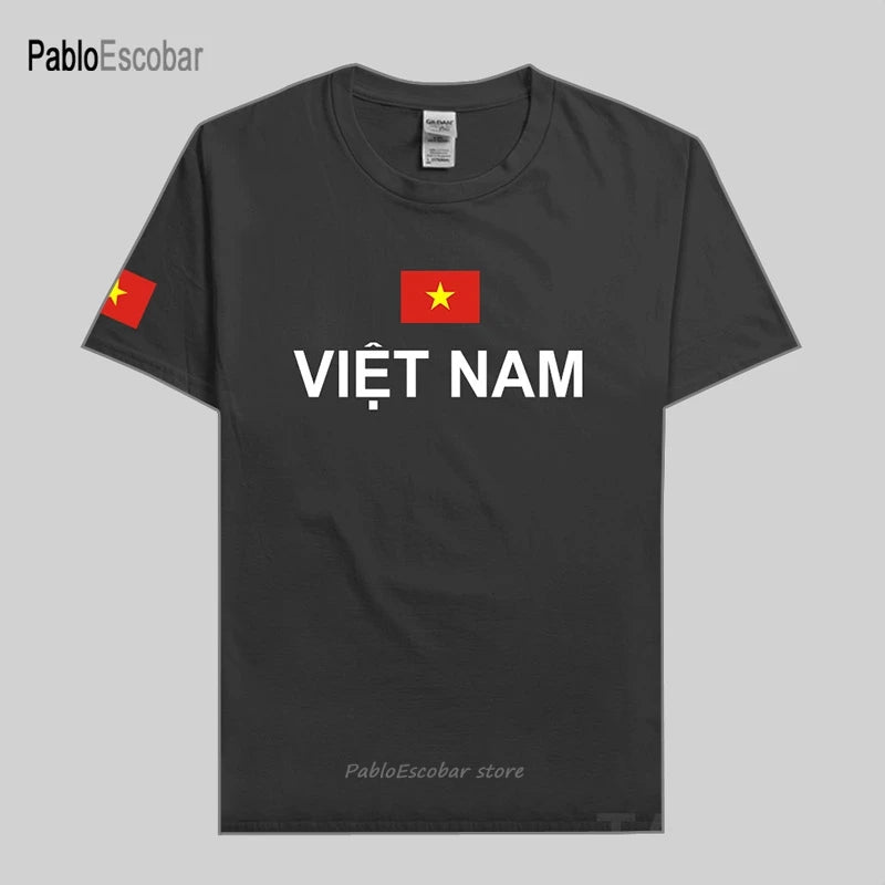 Vietnam Herren-T-Shirts Mode-Trikots Nationen Baumwoll-T-Shirt Treffen Fitness Vietnamesische Kleidung T-Shirts Länderflagge Vietnam