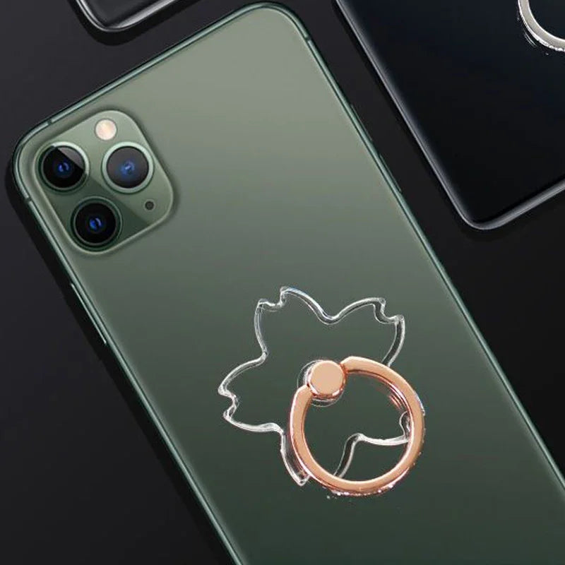 Transparenter Luxus-Schmetterlings-Fingerring-Handyhalter für iPhone 15 Smartphone-Sticker-Ständer-Zubehör faltbarer Halter