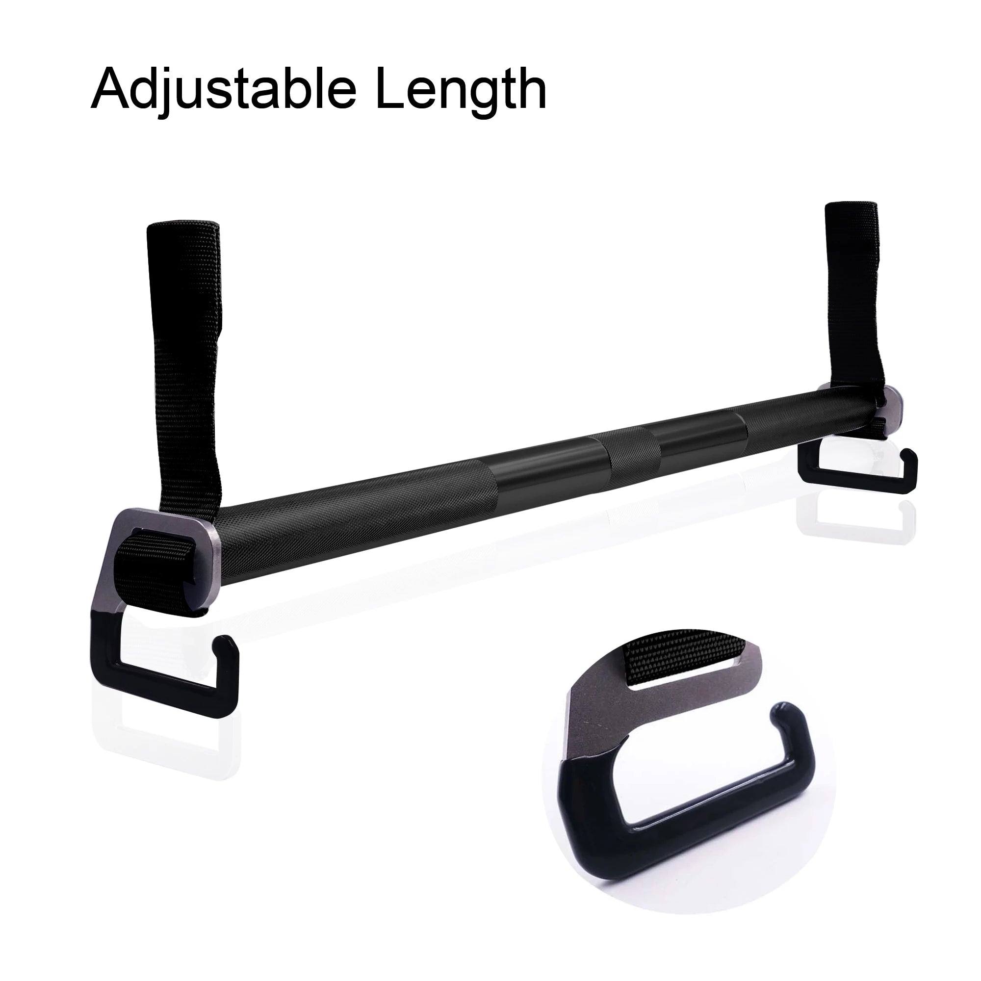 Adjustable Resistance Band Exercise Bar Large e-Type Hook Metal Bar for Loop Elastic Band Home Gym Workout Fitness Equipment