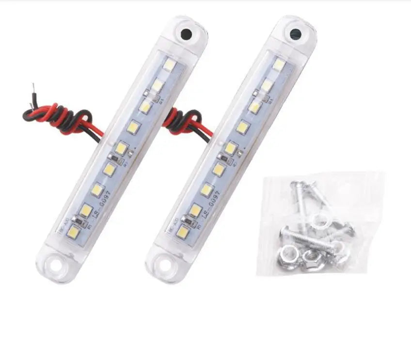 4PCS 9 LED Waterproof Side Warning Light Multicolor Truck Trailer Bus Van Lorry Width Lamp Signal Marker Bulb Lamp 12V 24V