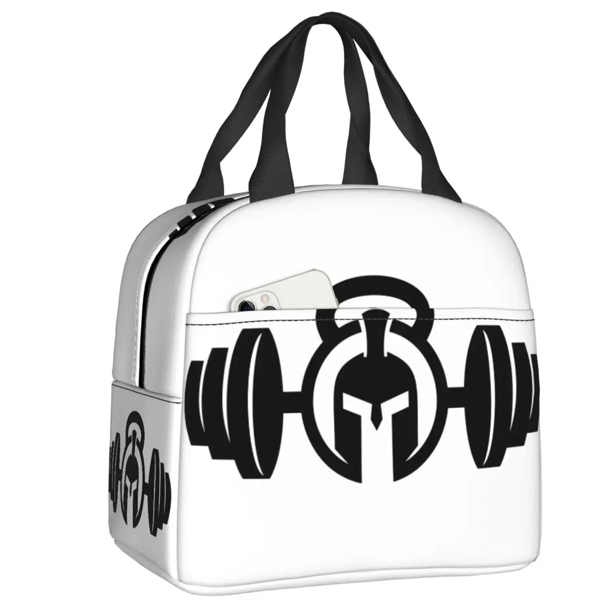Powerhouse Gym Logo Insulated Lunch Bags for Work School Bodybuilding Fitness Portable Thermal Cooler Bento Box Women Kids