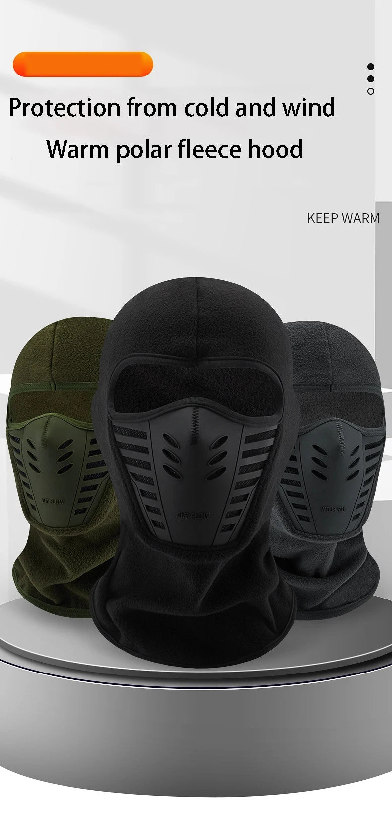 Motorrad Maske Fleece Thermischer Hals Vollgesichtsmaske Warmhalten Reitsturmhaube Biker Ski Winter Winddicht Staubdicht Gesichtsschutz