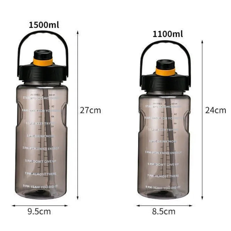 Wasserflasche mit supergroßer Kapazität für Studenten, Outdoor-Sport und Fitness, stoßfest und hochtemperaturbeständig