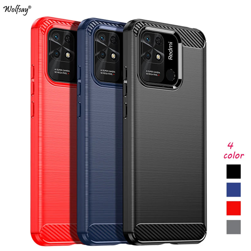 Para Xiaomi POCO C40 Funda para POCO C40 X4 M4 Pro F4 M3 X3 M5 M5S Funda Protectora Fibra TPU Silicona Armadura Goma POCO C40 Cubierta