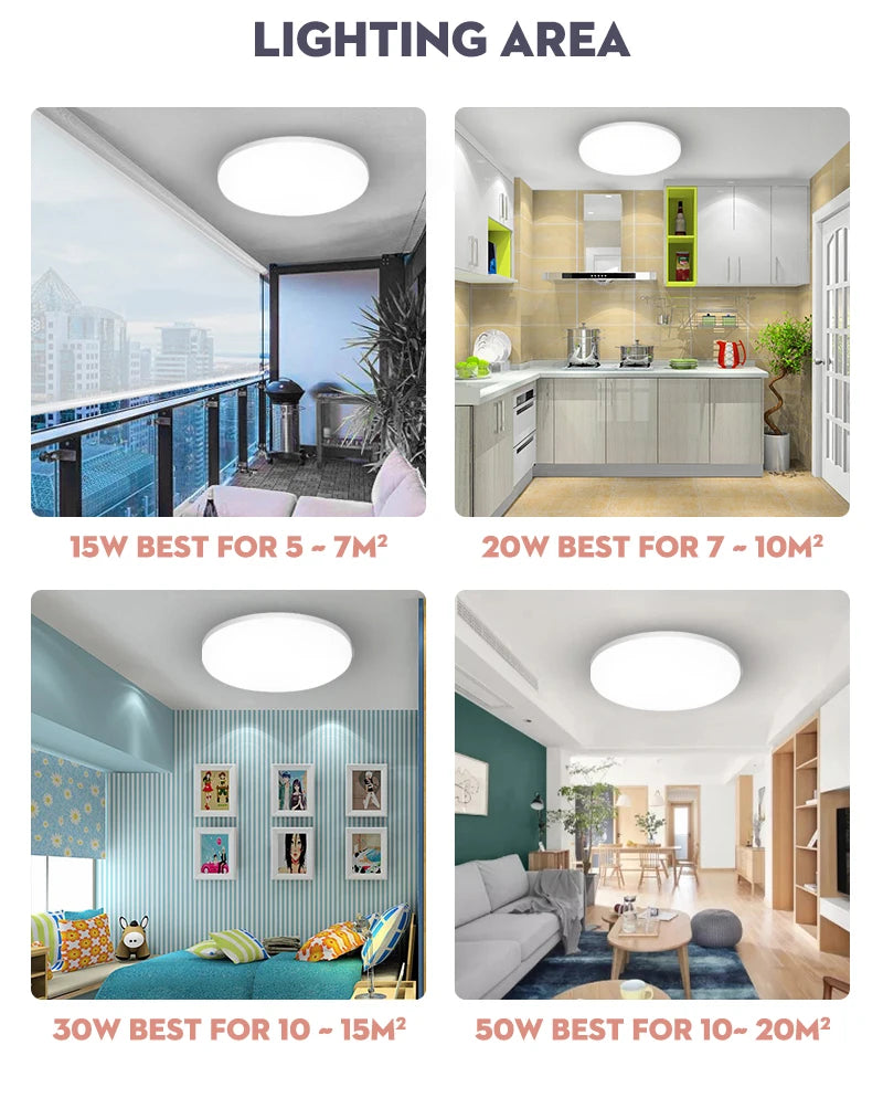 LED Deckenleuchte 15W~50W Küchenlampe Schlafzimmer Korridor Lustre Plat Led Leuchten Wohnzimmer Dekor 220V Deckenleuchter