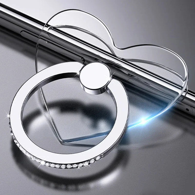 Transparenter Luxus-Schmetterlings-Fingerring-Handyhalter für iPhone 15 Smartphone-Sticker-Ständer-Zubehör faltbarer Halter